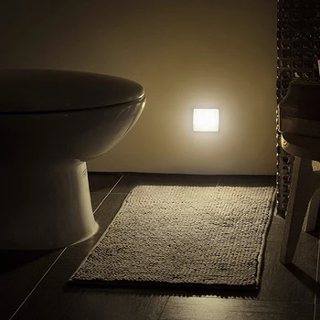 Új Éjszakai Fény Okos Mozgás Érzékelő LED-es Éjjeli Lámpa elemes WC Éjjeli Lámpa A Szobában, Folyosón Út Wc-DA