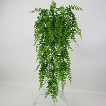 Szimulációs páfrány fű zöld növény mesterséges páfrány perzsa levelek, virág falra növények haza esküvői dekorációs bolt