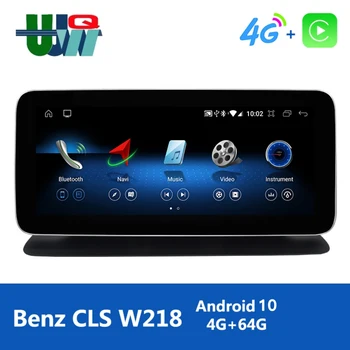 UJQW 2 Din autórádió Képernyő-Videó Lejátszó A Mercedes-Benz CLS Osztály W218 2011-2018 Carplay Android Automatikus GPS Navigáció BT