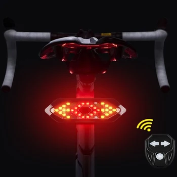 Távirányító Bicikli irányjelző lámpa Kerékpár hátsó Lámpát A Horn Bicikli irányjelző MTB LED Hátsó Lámpa USB Újratölthető