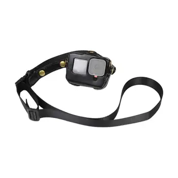 Hordozható Védő PU bőrtok GoPro Hero 9 10 Fekete Ütésálló Shell Profi 9 10 Kamera Fedél vállpánt