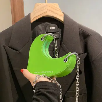 Divat a Nők Niche Tervező Szív alakú Lánc Váll Messenger Bags Női Divatos Kors Dekoratív Mini Táska, Tok Zöld