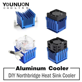 1db DIY Alumínium Northbridge Hűtőborda Hűvösebb Alaplap Radiátor a 40 mm-es Ventilátor 12V 40x40x10mm 40x40x20mm hűtőventilátor