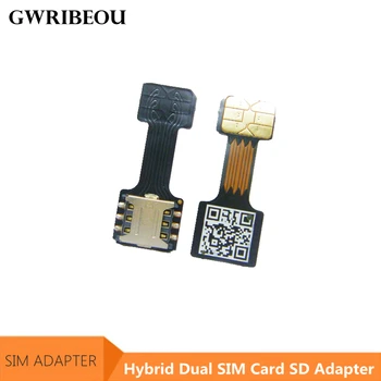 Nano Mikro Mini-SIM-Foglalat Adapter Meizu Huawei Xiaomi Redmi Hibrid Dupla Dual SIM Kártya + Micro SD / TF Kártya Bővítő Adapter
