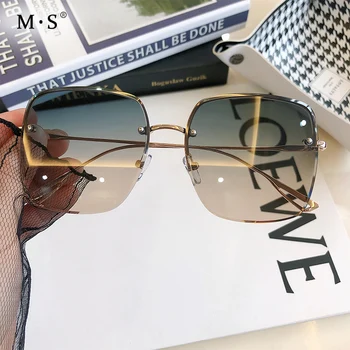 MS Új Női Divatos Napszemüvegek UV400 Márka Tervező Kiváló Minőségű Gradiens Női Oculos Mezőbe Árnyalatok a Nők