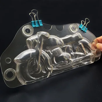 3D Műanyag Motoros Csokoládé Öntőforma DIY Kézzel készített Tortát Polikarbonát Autobike Csokoládé Készítés Eszköz Tortát Díszítő Eszközök, Formák