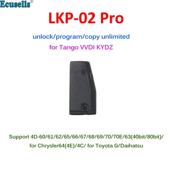 Autó Kulcs transzponder Chippel LKP-02 Másolat 4C/4D/G jeladó Chip Támogatja a Tango VVDI KYDZ Programozó KD-X2 (Reuseable)