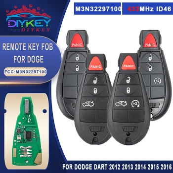 DIYKEY M3N32297100 Okos Távoli Kocsi Kulcsot, 433MHz ID46 Chip 3B/4B./5 Gombok Dodge Taurus Dart 2012 2013 2014 2015 2016