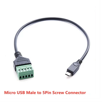 USB Micro Férfi vagy Női C-Típusú Férfi USB 2.0 Férfi Mini USB Férfi 5Pin Csavaros Csatlakozó a Pajzs Terminal Csatlakozó Adapter Kábel
