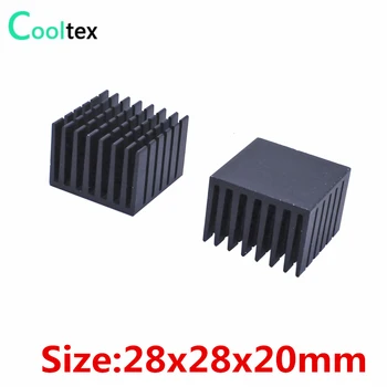 (10db/lot) 28x28x20mm Alumínium radiátor radiátor hűtés Elektronikus LED RAM CHIP számítógép 's komponens hőelvezetés