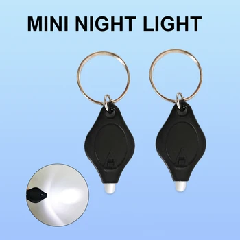 1DB Mini Kulcstartó Zseb Fáklya Szabadtéri Ultra Kisméretű, Mini LED Ingyenes Könnyű Kis Zseblámpa kulcstartó Lámpa Kézi Lámpa