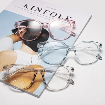 Új koreai divat szemüveg keret személyiség sík tükör átlátszó zselé színes keret tükörrel