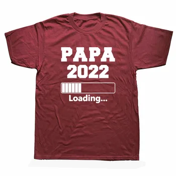 Vicces Papa 2022 Betöltése Terhesség Póló Grafikus Pamut Streetwear Rövid Ujjú O-Nyak Harajuku Túlméretezett póló Férfi Ruházat