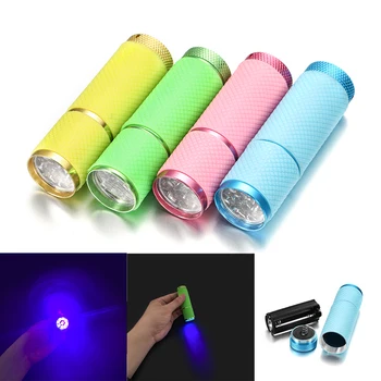 9 LED-es UV Lámpa ultraibolya fényű Lámpa Lampfor DIY Epoxi Penész UV Gyanta Gyógymód Ragasztó Ragasztó Köröm Szárító Ékszer Készítés Eszköz