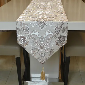 Kínai Klasszikus Posztmodern Jacquard szövés hímzett elegáns luxus asztali futó lakberendezési asztalnál zászlót ugyanaz a mat