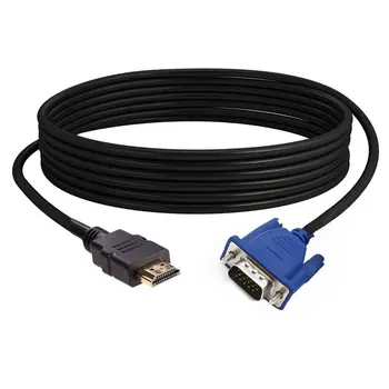 1/1.8/3/5M HDMI-kompatibilis Kábel HDMI-kompatibilis VGA HD Audio Adapter Kábel, HDMI-kompatibilis VGA Kábel dropshipping