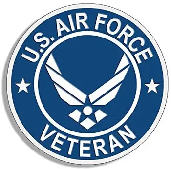 Amerikai Vinil Kerek AMERIKAI légierő Veteránja Matrica (USAF Lökhárító Pilóta Képzés)