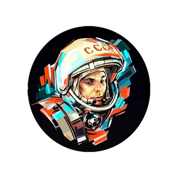 Rajzfilm Jurij Gagarin Szovjet Űrhajós Autó Matrica Vinil-Auto Kiegészítők, Autó Ablak, Autó Stílus Matrica PVC 15 cm*15cm