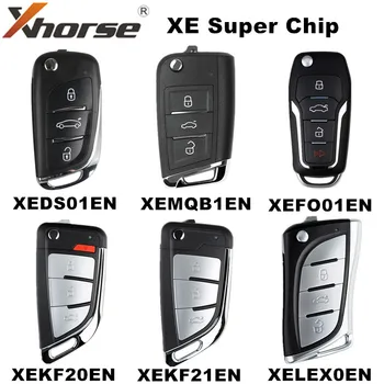 10 Db XHORSE XE Sorozat Távoli Kulcs Szuper Chip XEMQB1EN XEDS01EN XEFO01EN XEKF20EN XEKF21EN XELEX0EN angol Verzió