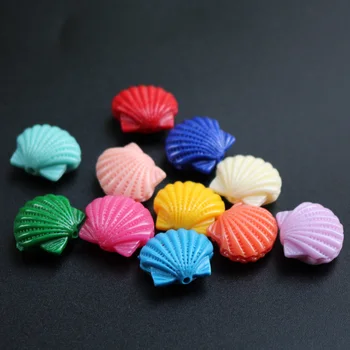 (10 db/lot) 16mm Mesterséges Korall Shell gyöngyök Cabochon Divat Beadsmulti - színes Ékszerek készítése