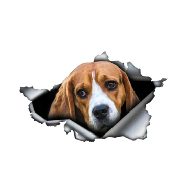 Személyiség Beagle 3D Kutya, Autó Matrica, Autó Külső Tartozékok Vinyl Matricák Bmw Audi Ford-Honda Ablak Vécében