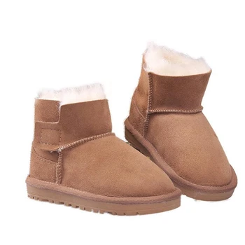 Gyermek divat meleg snow csizma téli fiú pamut cipő marhabőr női cipők baba kisgyermek csizma