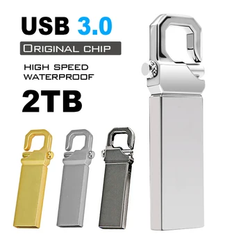 ÚJ USB Flash Meghajtók 64 GB 32 GB 16 gb-os 2 tb-os pendrive Fém U Lemez-Memória USB 3.0 Stick Ajándék