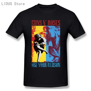 2021 Új Divat Rock Guns N Roses Póló Zenekar Férfi Ruhák Heavy Metal TShirt Maximum Nyomtatás Póló Hip-Hop Tees