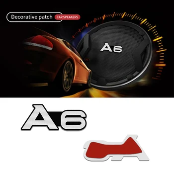 4db autó audio díszíteni 3D Alumínium Jelvény Jelkép Matricát Audi A6 c5 c6 c7 4f tartozékok Autó Stílus