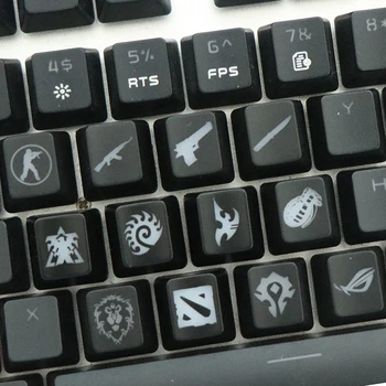 1db ABS Háttérvilágítású Mechanikus Billentyűzet Keycap Cserélje ki Áttetsző KeyCap ESC Mechanikus CSGO a World of Warcraft Dota keycaps