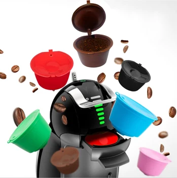 1DB kávéfőző Újrafelhasználható Kapszula Kávét Szűrő Nescafé Újratölthető Kávé pohártartó Pod Szűrő Dolce Gusto