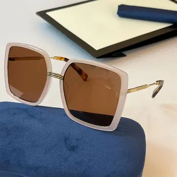 Új Női Klasszikus Luxus Designer Márka Tér Túlméretes Keretek Napszemüveg GG0903S Vintage Hölgy UV 400 Polarizált Szemüveg