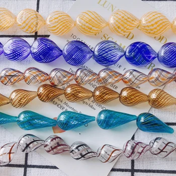 DIY ékszerek, kiegészítők különböző minták csepp alakú fújt üveg gyöngyök, ékszerek, kiegészítők anyagok